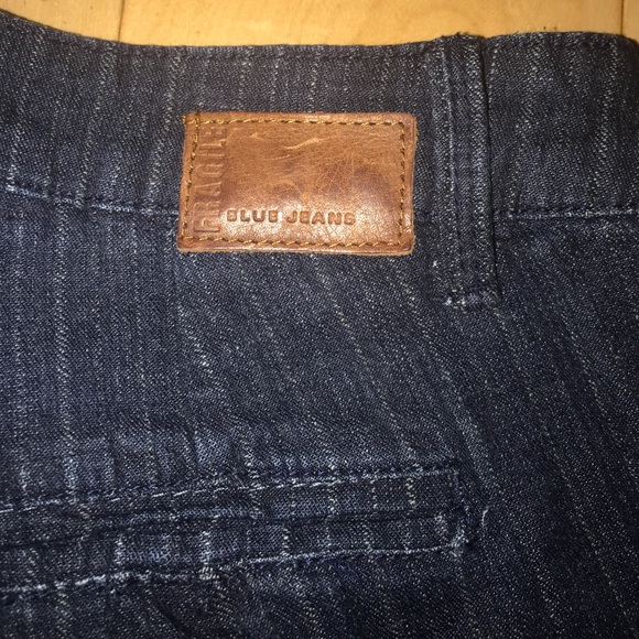 Pinstripe denim flares!  Size 28 - Picture 3 of 4